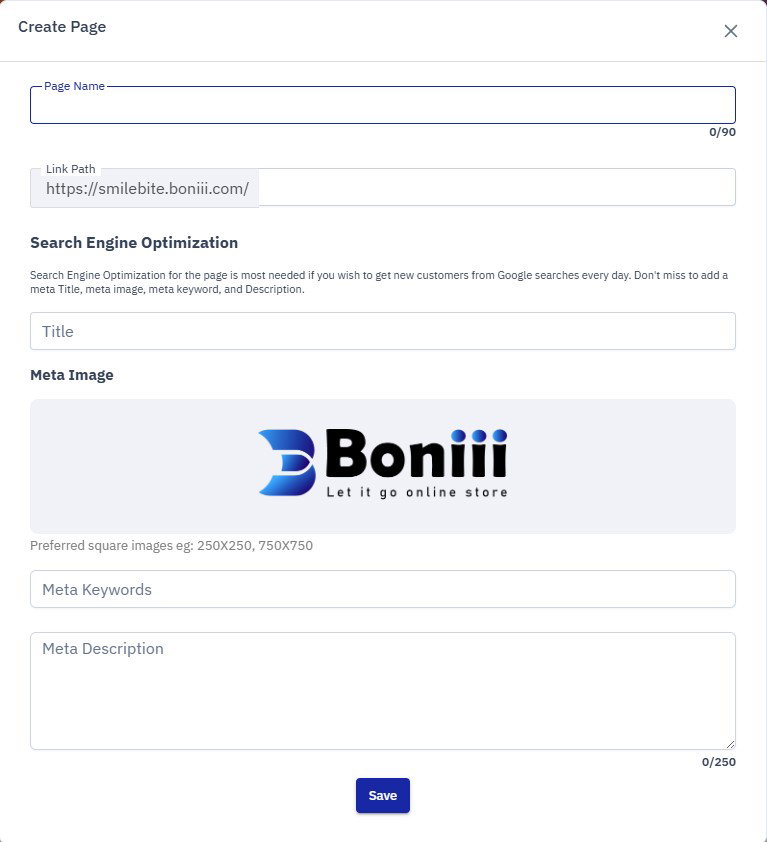 Custom Pages